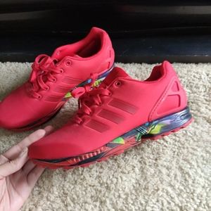 Red Adidas Shoes Size 8